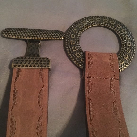 Genuine leather brown belt main image 4